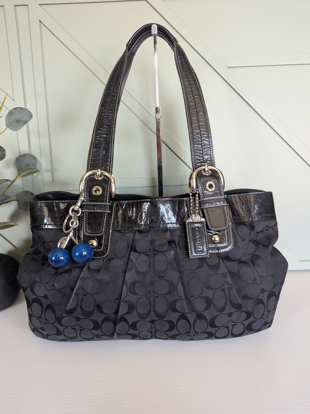 Y2K Coach Soho Pleated Signature Tote Bag